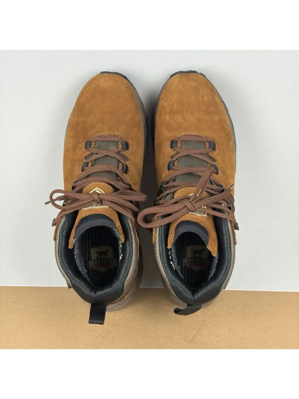 Irish Setter Cascade Waterproof Safety Toe Boots Mens 8 Brown Tan Lace Up